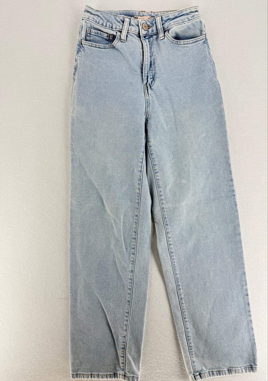 SO Highest Rise Baggy Dad Jeans 3/26W Light Wash Wide Leg High Rise
